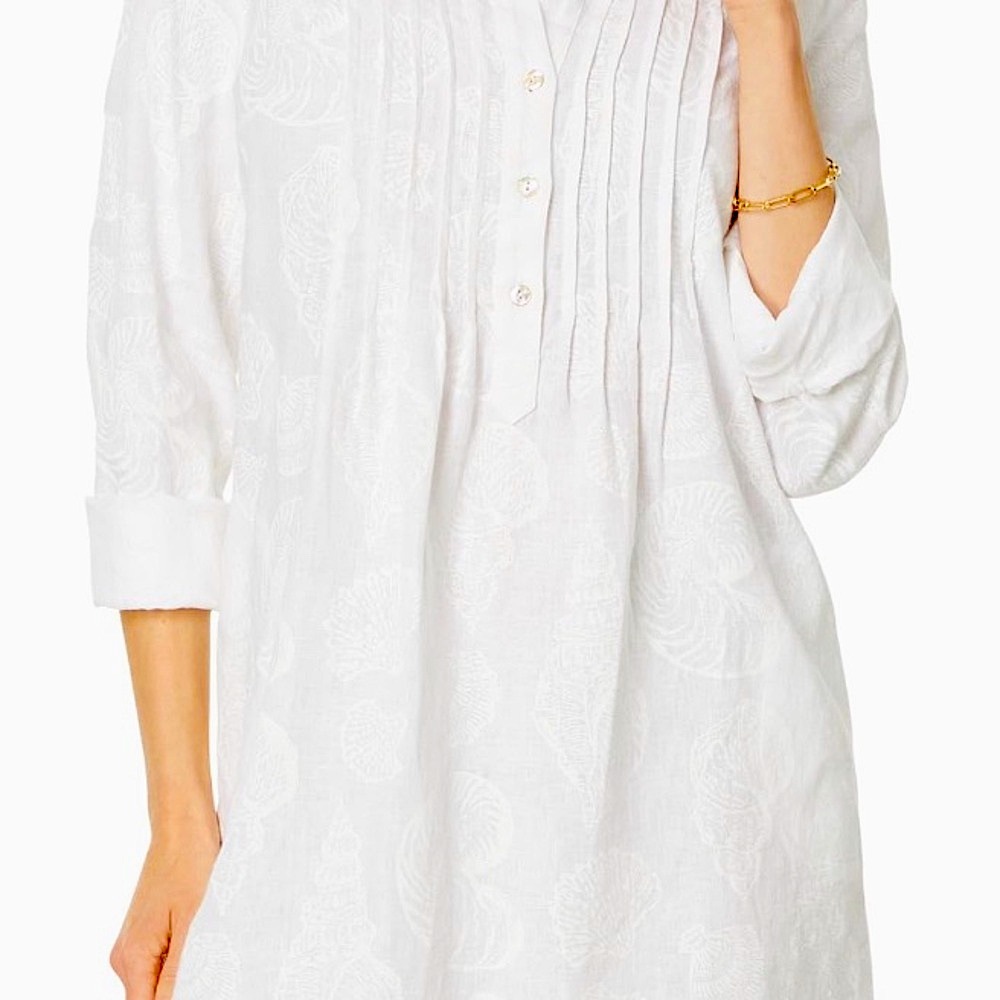 Lilly Pulitzer Rhoda linen popover - Picture 2 of 15